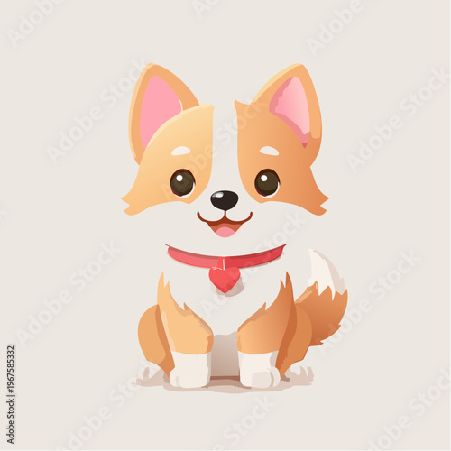 Hund/Welpe  im Kawaii-Stil,