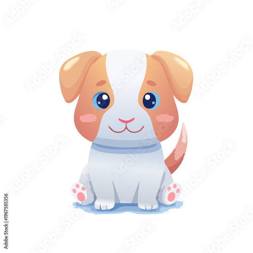 Hund/Welpe  im Kawaii-Stil,