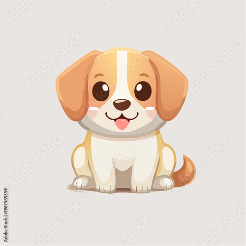 Hund/Welpe  im Kawaii-Stil,