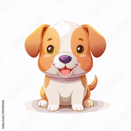 Hund/Welpe  im Kawaii-Stil,