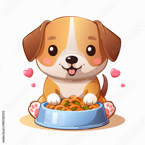 Hund/Welpe  im Kawaii-Stil,