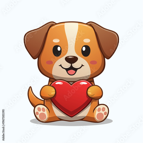 Hund/Welpe  im Kawaii-Stil,