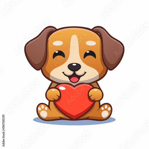 Hund/Welpe  im Kawaii-Stil,