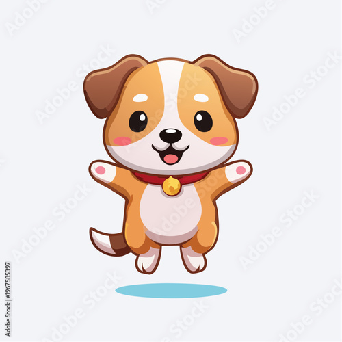 Hund/Welpe  im Kawaii-Stil,