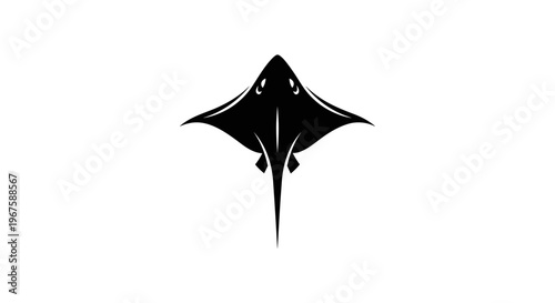 Black Manta Ray Swimming Underwater 1.