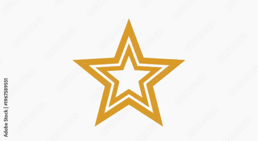 Fototapeta premium A beautiful golden star on white background