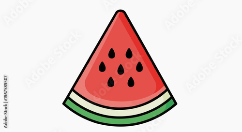 A fresh slice of watermelon, perfect for a summer treat