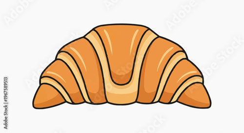 A mouthwatering croissant, a beloved treat with a golden, flaky exterior. Its inviting shape and warm hues promise a delightful experience