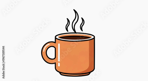 A steaming cup of coffee, a perfect morning essential