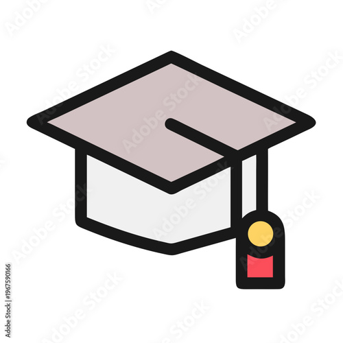 Colored Graduation Cap Icon