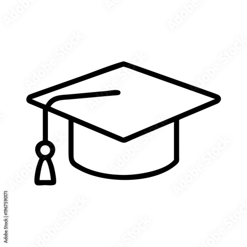 Graduation Cap Line Icon