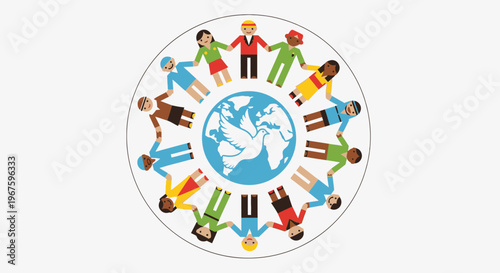 Diverse people around the world united.