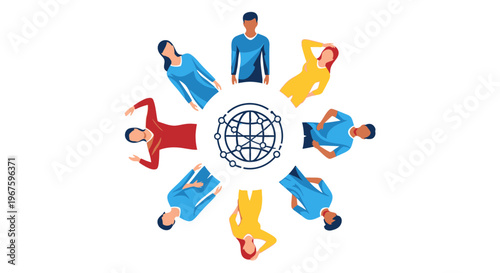 Diverse people around the world unite.