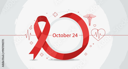 World Polio Day awareness campaign symbol.