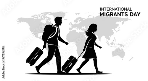 International Migrants Day awareness campaign poster.
