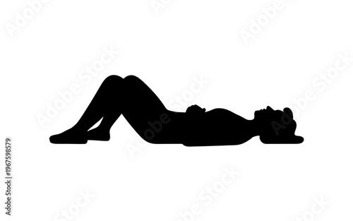 A person lying down in a state of relaxation.