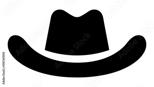 Cowboy hat icon isolated on white background