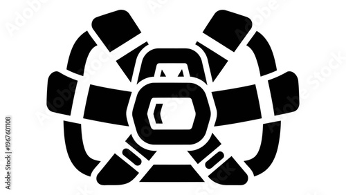 Climbing harness belt icon