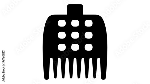 Hair comb accessory icon
