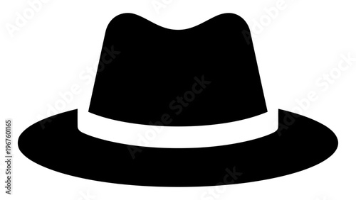 Icon of a classic fedora hat with a structured design