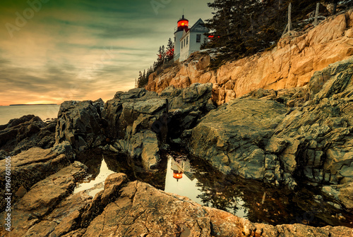  historic landmark Bass Harbor Head Light in Maine, United States