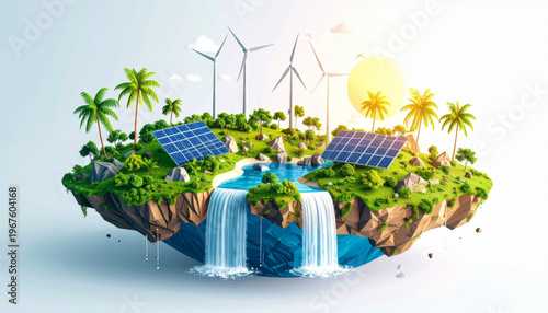 Floating Solar Island Paradise