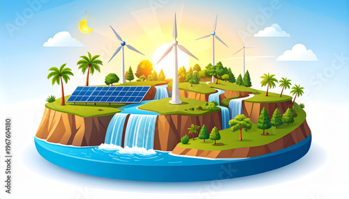 Floating Solar Island Paradise