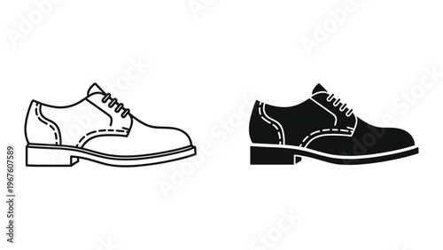 Black and white road curve line icons with wavy design elements