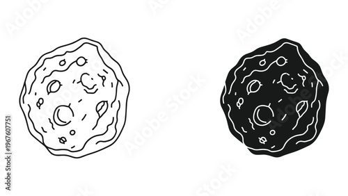 Black and white building icons with multiple apartments and windows