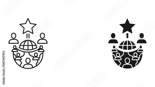 Handshake with heart symbol vector icons in black and white for love and partnership
