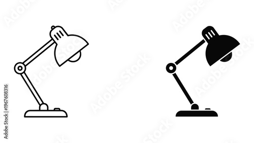 Security camera icons in black and white line art style for design and surveillance concepts