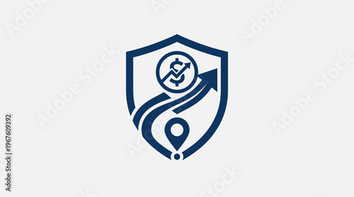 Free Download Financial Growth and Location Protection Logo - GFXLoad
