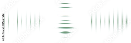 Abstract Quantum Computing Data Visualization, Green Digital Signal Processing, Waveform Pattern