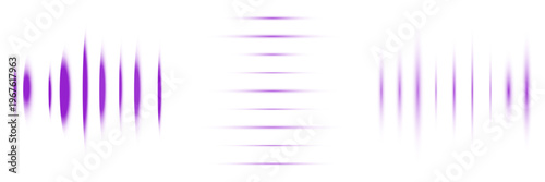 Abstract Purple ASMR Waveform Visualization and Stereo Audio Frequency Spectrum on White