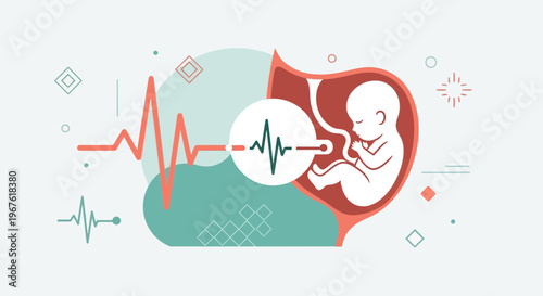 Fetal Heartbeat Monitoring in Pregnancy: Ultrasound, ECG, and Baby in Uterus