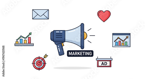 Marketing Megaphone Advertising Promotion Tool.
