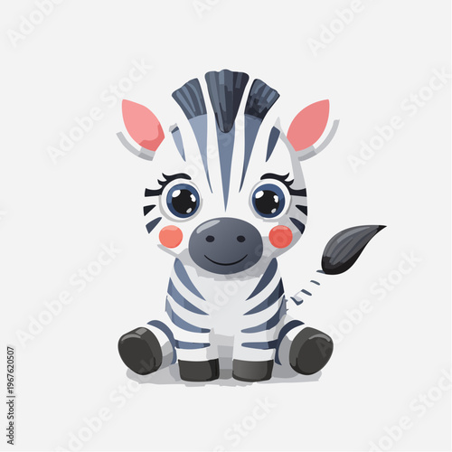 Kawaii-Stil - Niedliches  Zebra