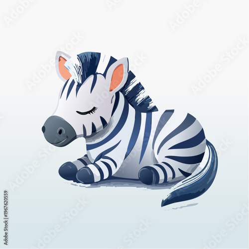 Kawaii-Stil - Niedliches  Zebra