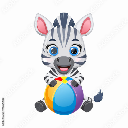 Kawaii-Stil - Niedliches  Zebra