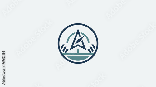 Minimalist Fitness Logo Design with Abstract Letter A