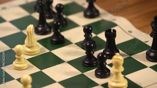 chess pieces on the board