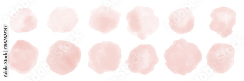 Watercolor peach blotch with soft pastel texture and delicate coral tones. Hand painted aquarelle stain, subtle apricot splash for invitations, branding, packaging and modern design projects.