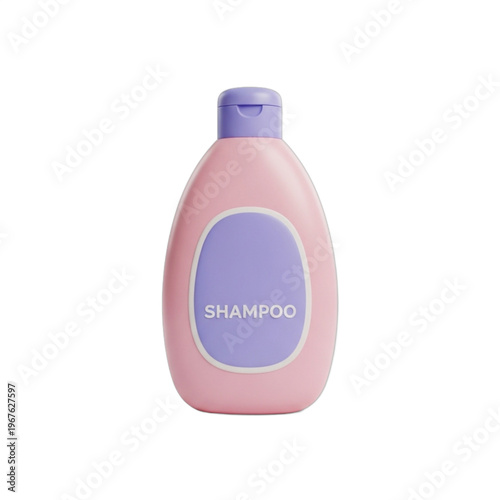 Adorable pastel pink and purple baby shampoo bottle, ideal for child's delicate hair cleansing