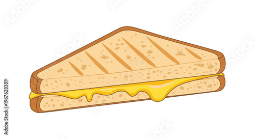 Grilled Cheese Sandwich with Melted Cheese