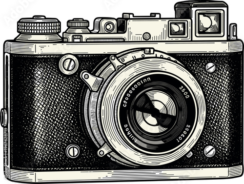 A vintage camera illustration for creative professionals and photography enthusiasts