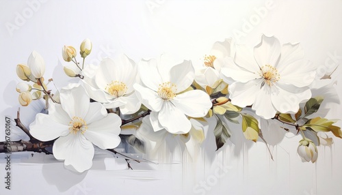 flower, spring, nature, bouquet, white, blossom, beauty, peony, floral, petal, leaf, closeup, flora, painting, wall art, watercolor, oil, artist, beautiful, bloom