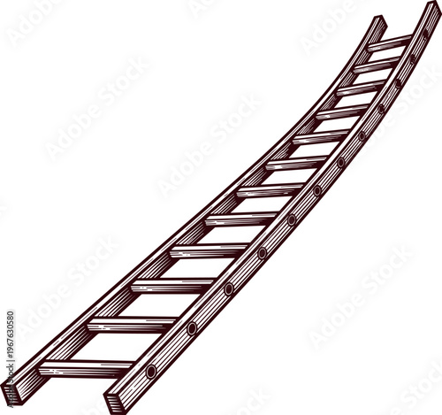 A sturdy metal ladder for climbing and reaching high shelves safely