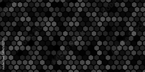 black hexagon material modern background