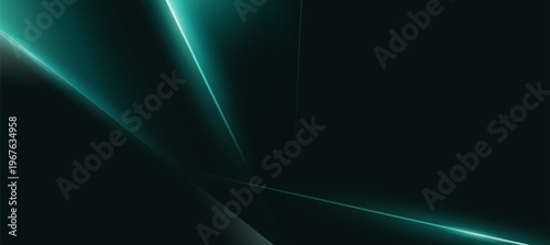 green and black abstract geometric luxury background vector. Social ads banner or Landing page.