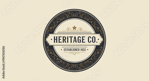 Vintage Heritage Co. Established 1833 Logo Design.